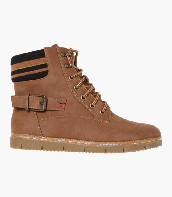 Women-Brown-Solid-Synthetic-Mid-Top-Flat-Boots-3